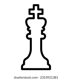 Vector illustration of icon silhouette of a chess queen or king.