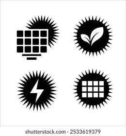 vector illustration icon for solar electric energy, can be used as an icon and others