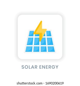Vector illustration icon, solar energy isolated on white background with flat icon design style