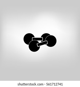 vector illustration of icon sport dumbbell