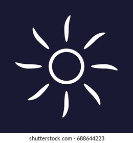 Vector illustration icon of the sun 