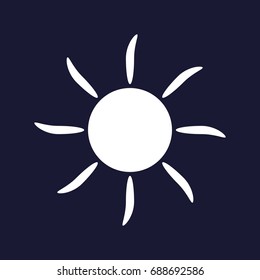 Vector illustration icon of the sun