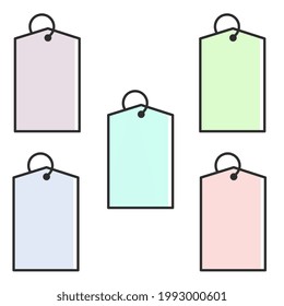 una ilustración vectorial del conjunto de etiquetas de icono vector para la venta, eps