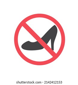 plantilla de icono de ilustración vectorial en tacones altos para mujeres.