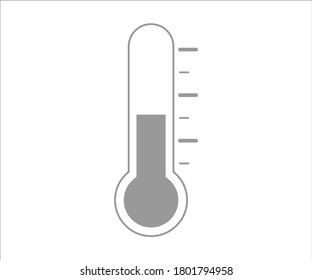 Vector illustration icon of thermometer, flat vector icon of temperature, medical thermometer, Weather icon, hot and cold climate icon, icons for web and mobile app design.