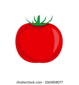 Vector illustration icon of a tomato