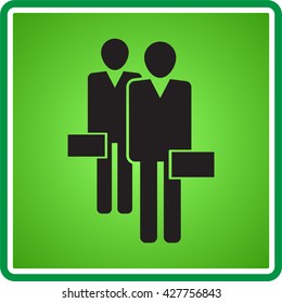 vector illustration icon of two businessmen