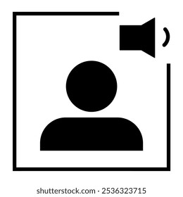 Icono de Ilustración vectorial de usuario y volumen