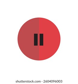 vector illustration of icon video player button with red circle