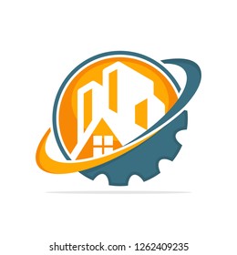 Vector illustration icon with the working system concept that manages the construction business