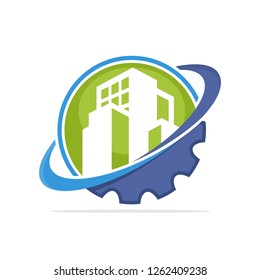 Vector illustration icon with the working system concept that manages the construction business