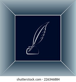 Vector illustration of icon writing pen