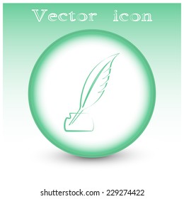 Vector illustration of icon writing pen