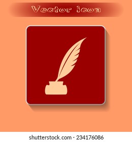 Vector illustration of icon writing pen