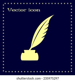 Vector illustration of icon writing pen