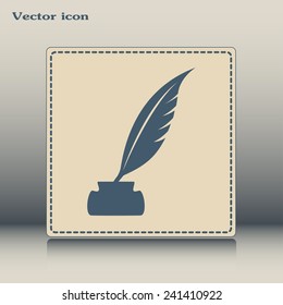 Vector illustration of icon writing pen
