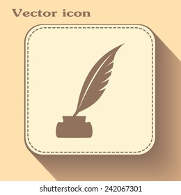 Vector illustration of icon writing pen