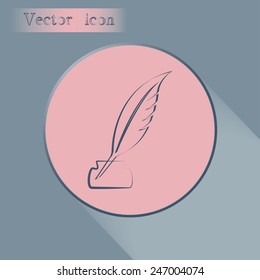 Vector illustration of icon writing pen