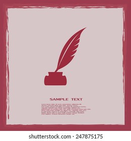 Vector illustration of icon writing pen