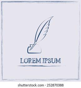 Vector illustration of icon writing pen