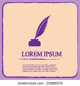 Vector illustration of icon writing pen