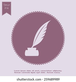 Vector illustration of icon writing pen