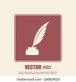 Vector illustration of icon writing pen