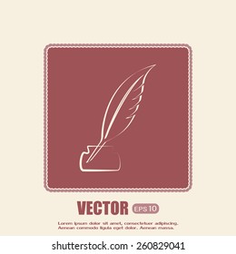 Vector illustration of icon writing pen