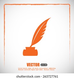 Vector illustration of icon writing pen