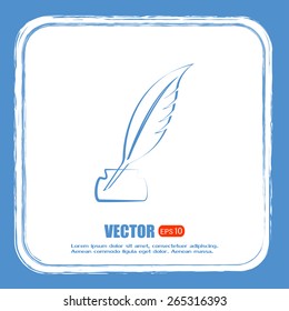Vector illustration of icon writing pen