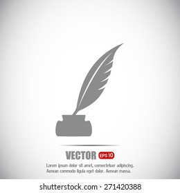 Vector illustration of icon writing pen
