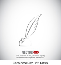 Vector illustration of icon writing pen
