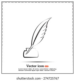 Vector illustration of icon writing pen