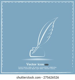 Vector illustration of icon writing pen