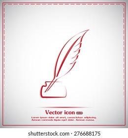 Vector illustration of icon writing pen