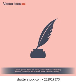 Vector illustration of icon writing pen