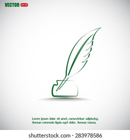 Vector illustration of icon writing pen