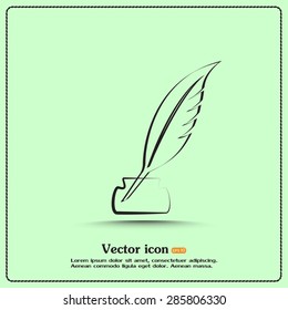 Vector illustration of icon writing pen