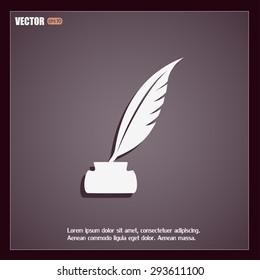 Vector illustration of icon writing pen