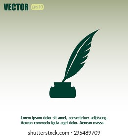 Vector illustration of icon writing pen