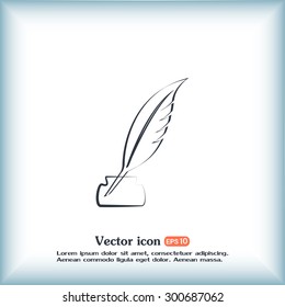 Vector illustration of icon writing pen