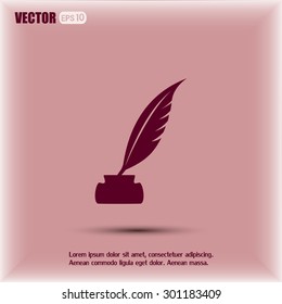 Vector illustration of icon writing pen