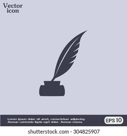 Vector illustration of icon writing pen