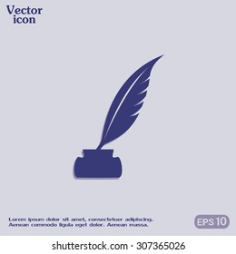 Vector illustration of icon writing pen