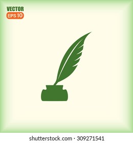 Vector illustration of icon writing pen