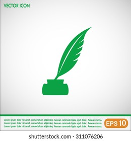 Vector illustration of icon writing pen