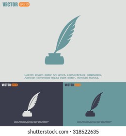 Vector illustration of icon writing pen