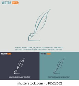 Vector illustration of icon writing pen