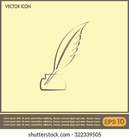 Vector illustration of icon writing pen