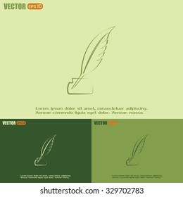 Vector illustration of icon writing pen